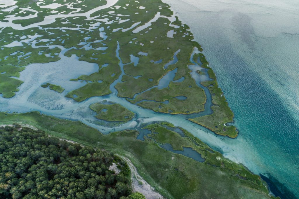 aerial photography of island